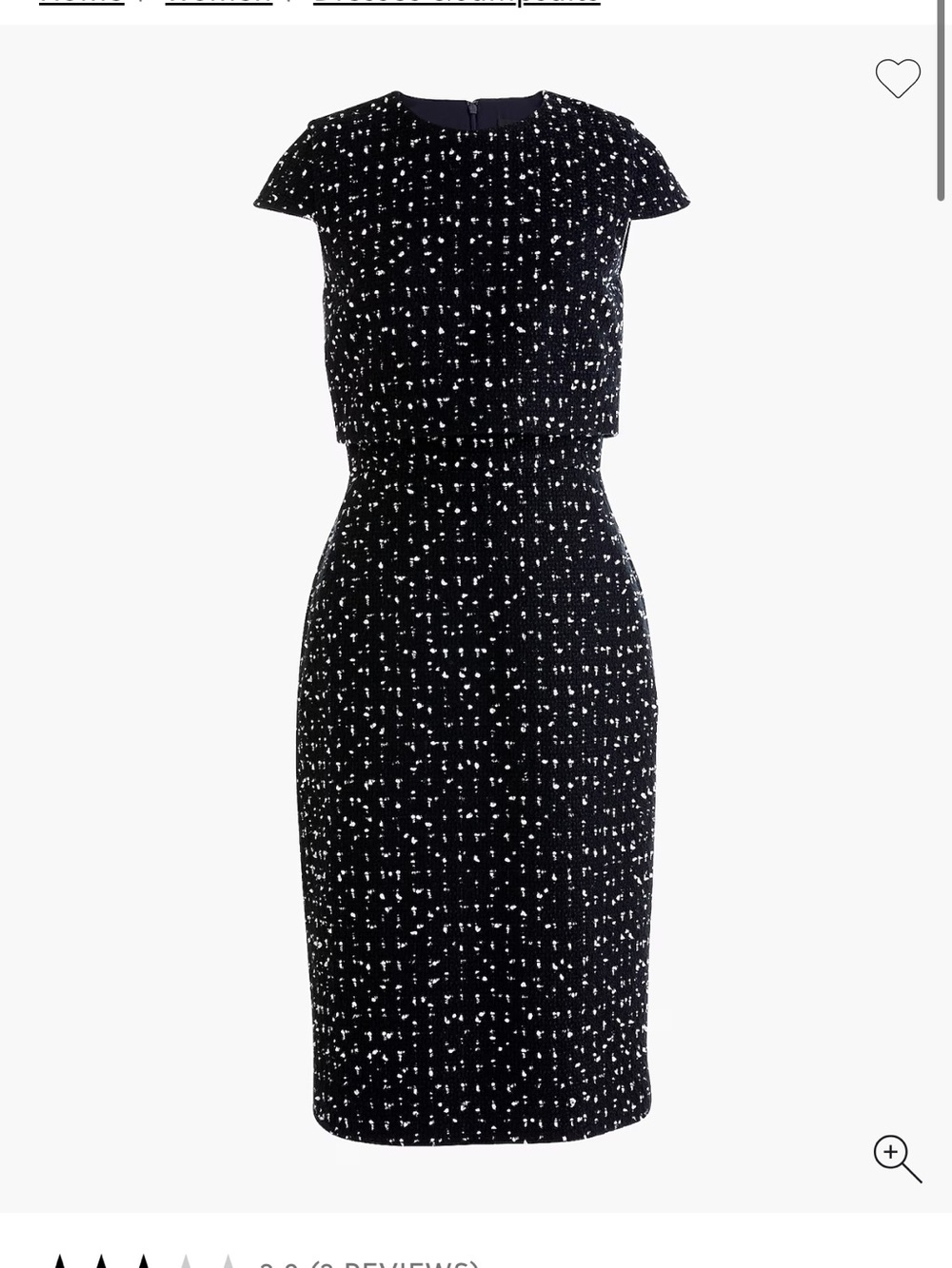 JCREW Going places dress in dotted tweed dress